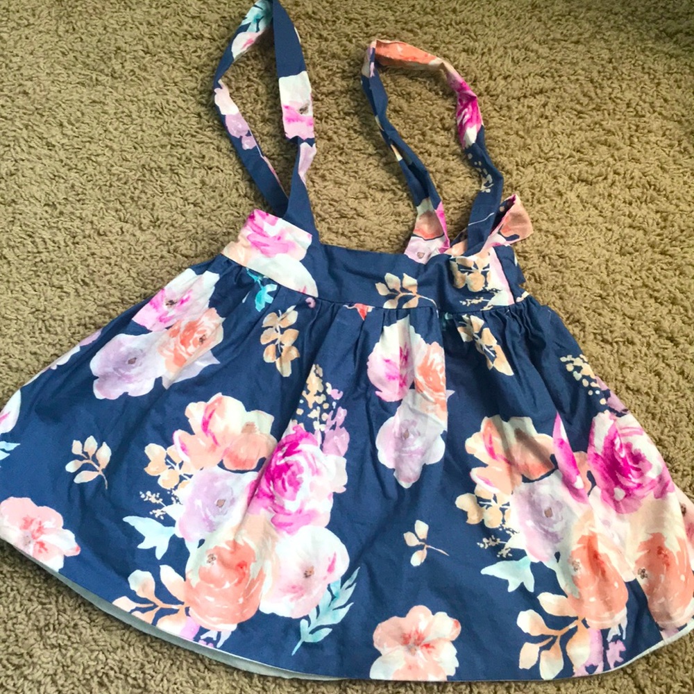 Custom Spring Floral Suspender Skirt